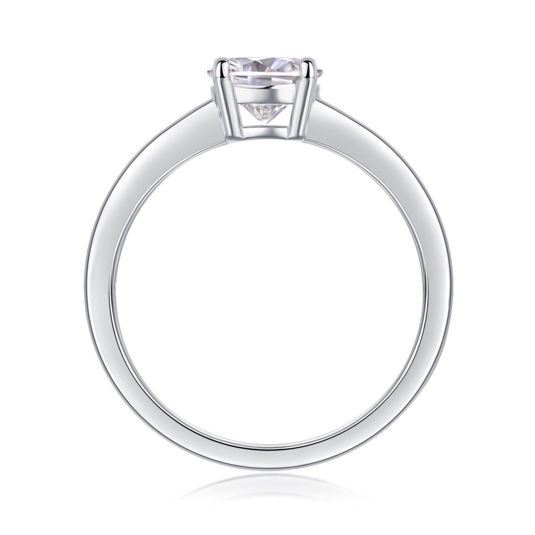 Sweet Nothing 1 Carat Moissanite Solitaire Ring in Sterling Silver