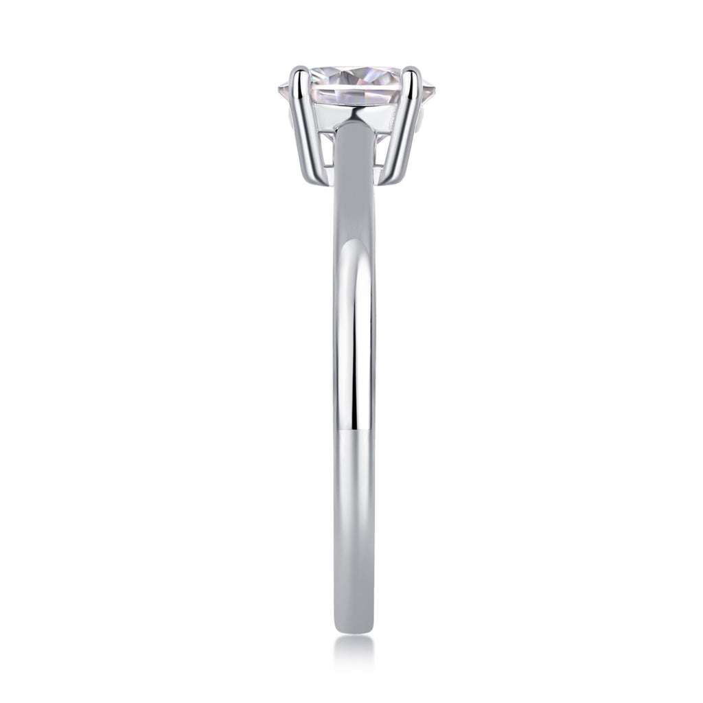 Sweet Nothing 1 Carat Moissanite Solitaire Ring in Sterling Silver