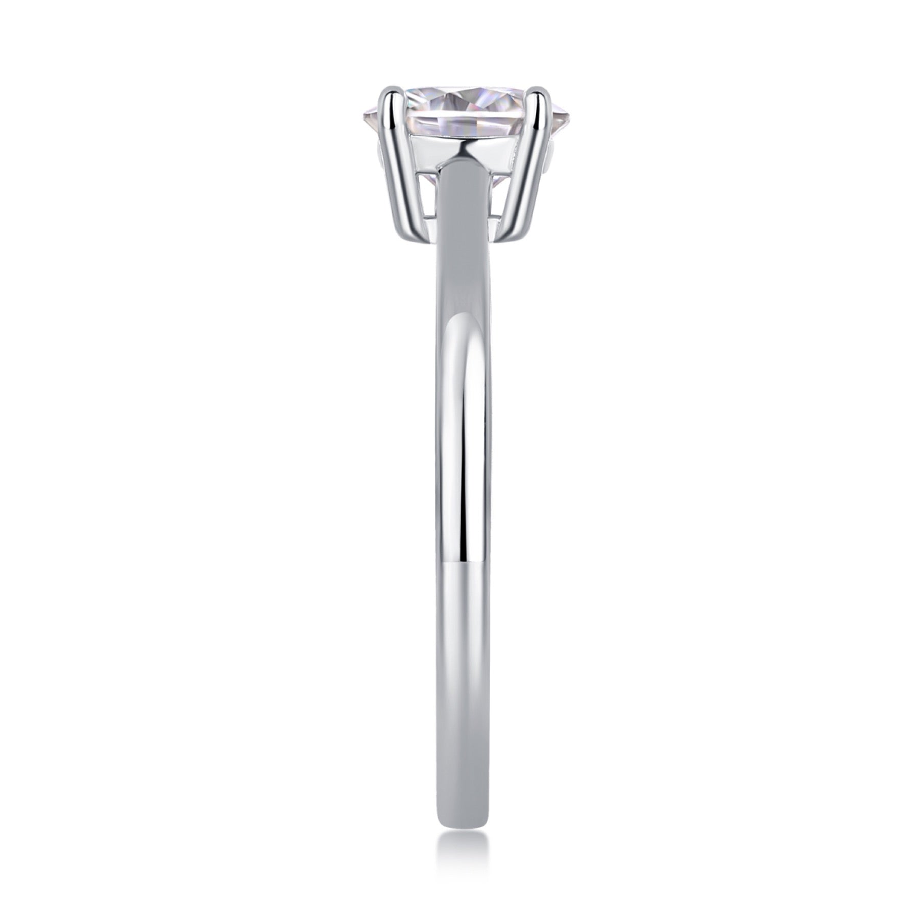 Sweet Nothing 1 Carat Moissanite Solitaire Ring in Sterling Silver