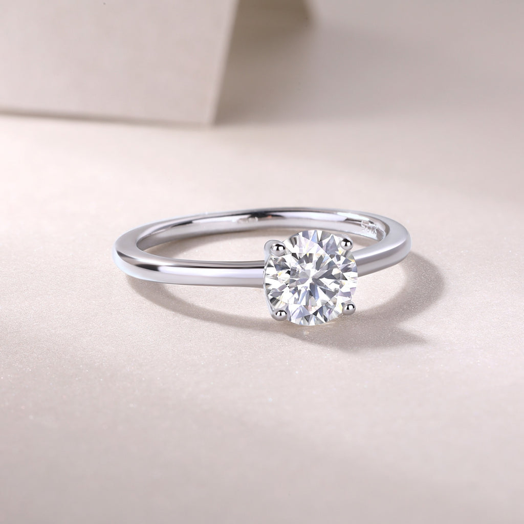 Sweet Nothing 1 Carat Moissanite Solitaire Ring in Sterling Silver