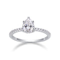 Dreaming Pear-Cut Moissanite Solitaire Ring in Sterling Silver