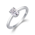 Constant Oval-Cut Moissanite Solitaire Ring in Sterling Silver