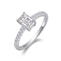 Serendipity Emerald-Cut Moissanite Solitaire Ring in Sterling Silver