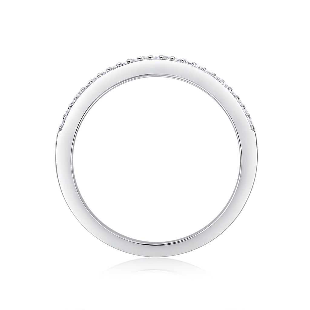 Alato Moissanite Band Ring in Sterling Silver