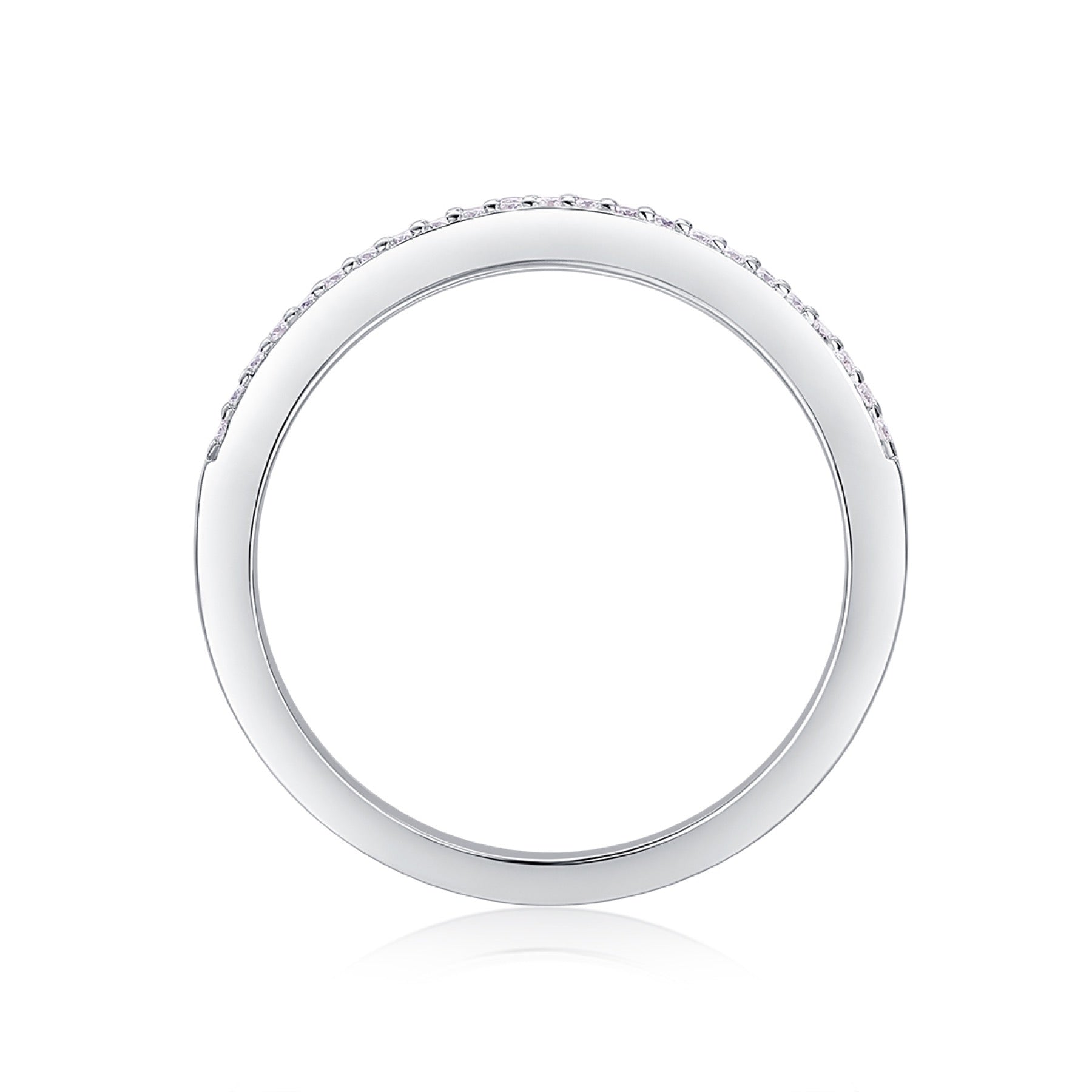 Alato Moissanite Band Ring in Sterling Silver