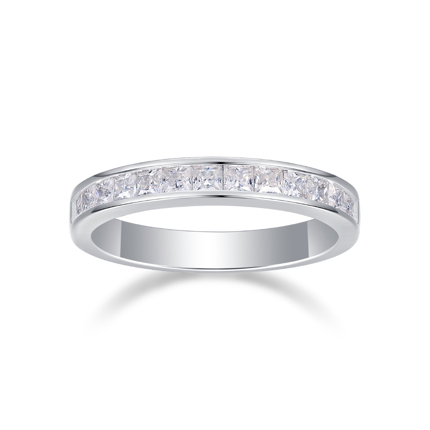 Whim Moissanite Band Ring in Sterling Silver