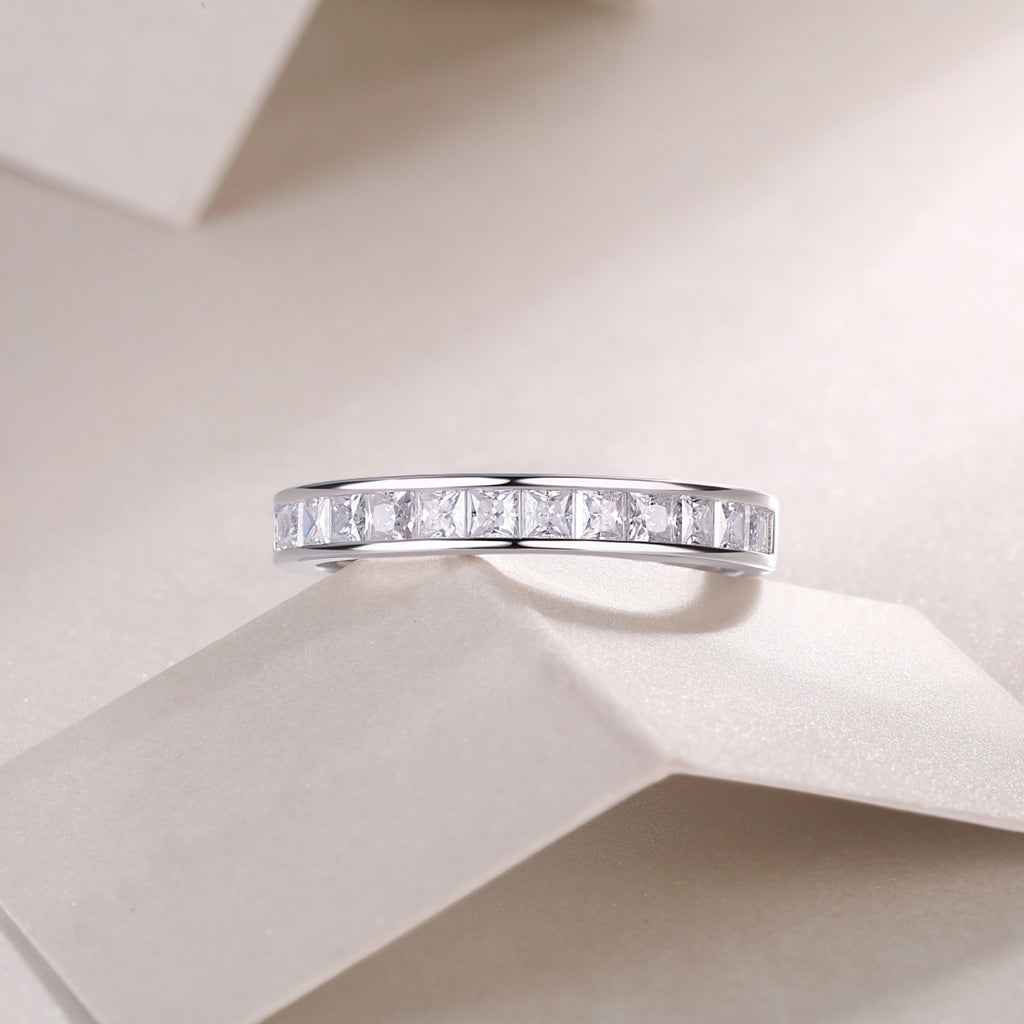 Whim Moissanite Band Ring in Sterling Silver