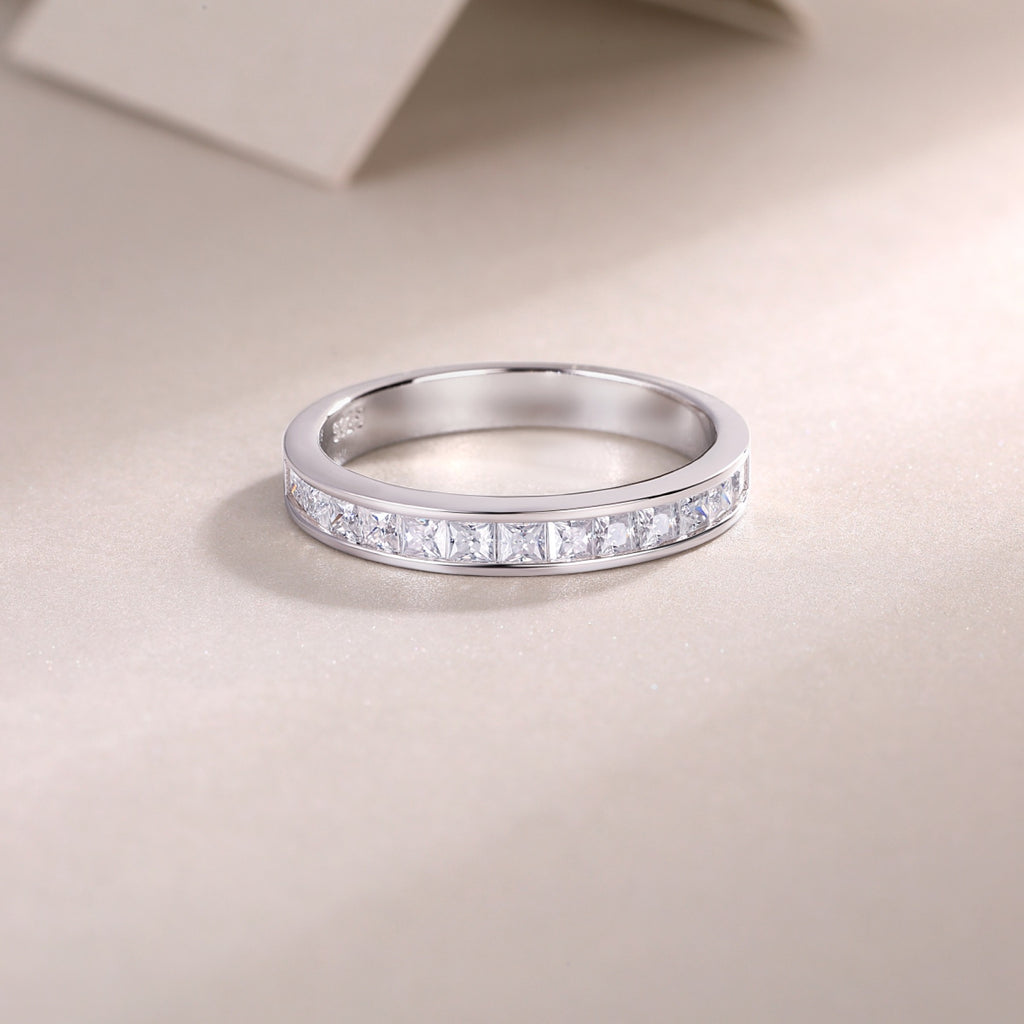 Whim Moissanite Band Ring in Sterling Silver