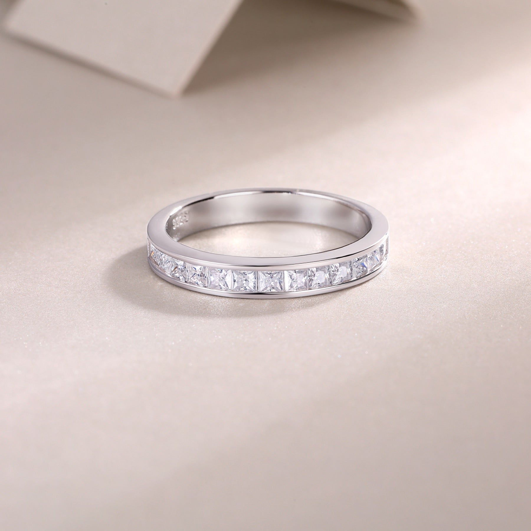 Whim Moissanite Band Ring in Sterling Silver
