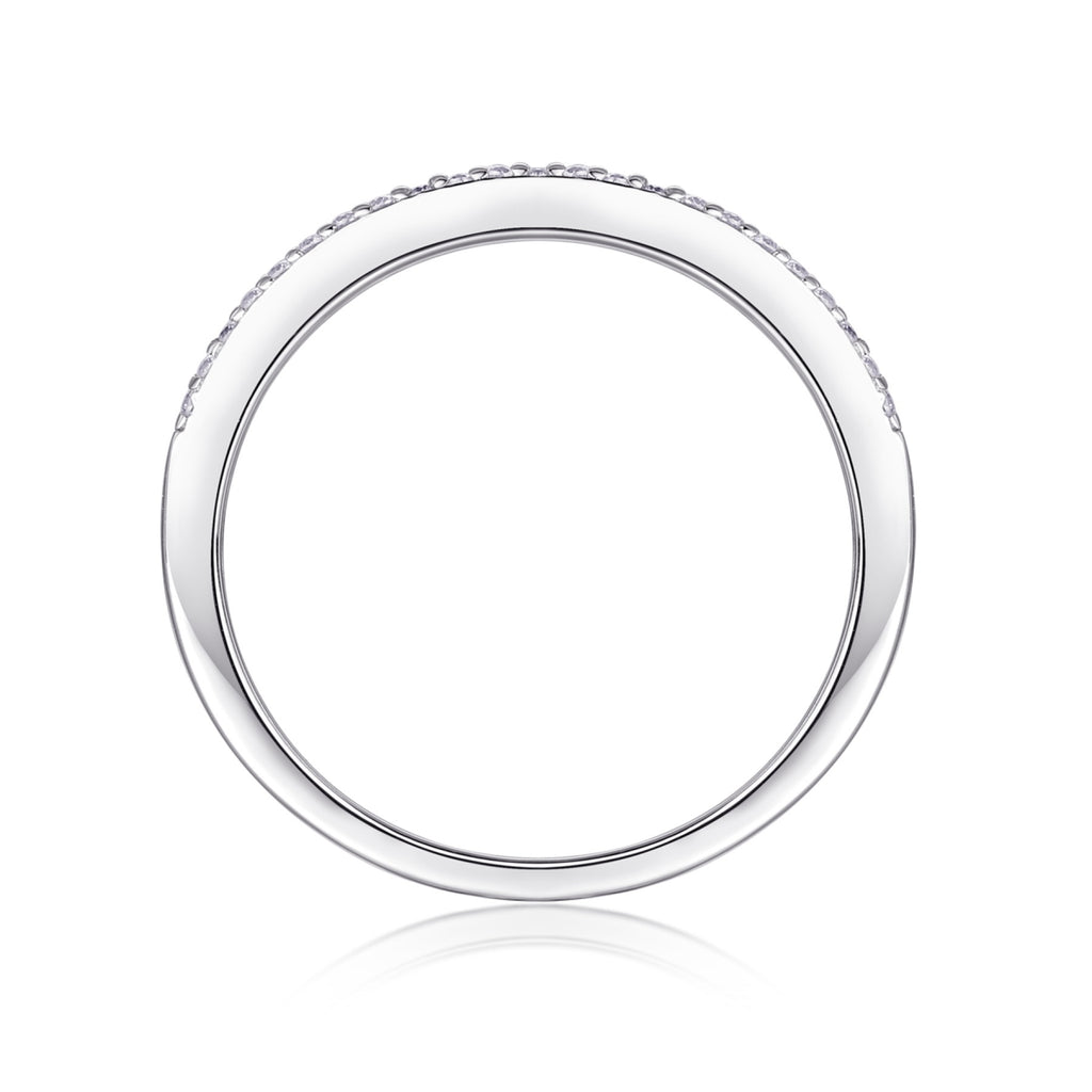 Idyll Moissanite Band Ring in Sterling Silver