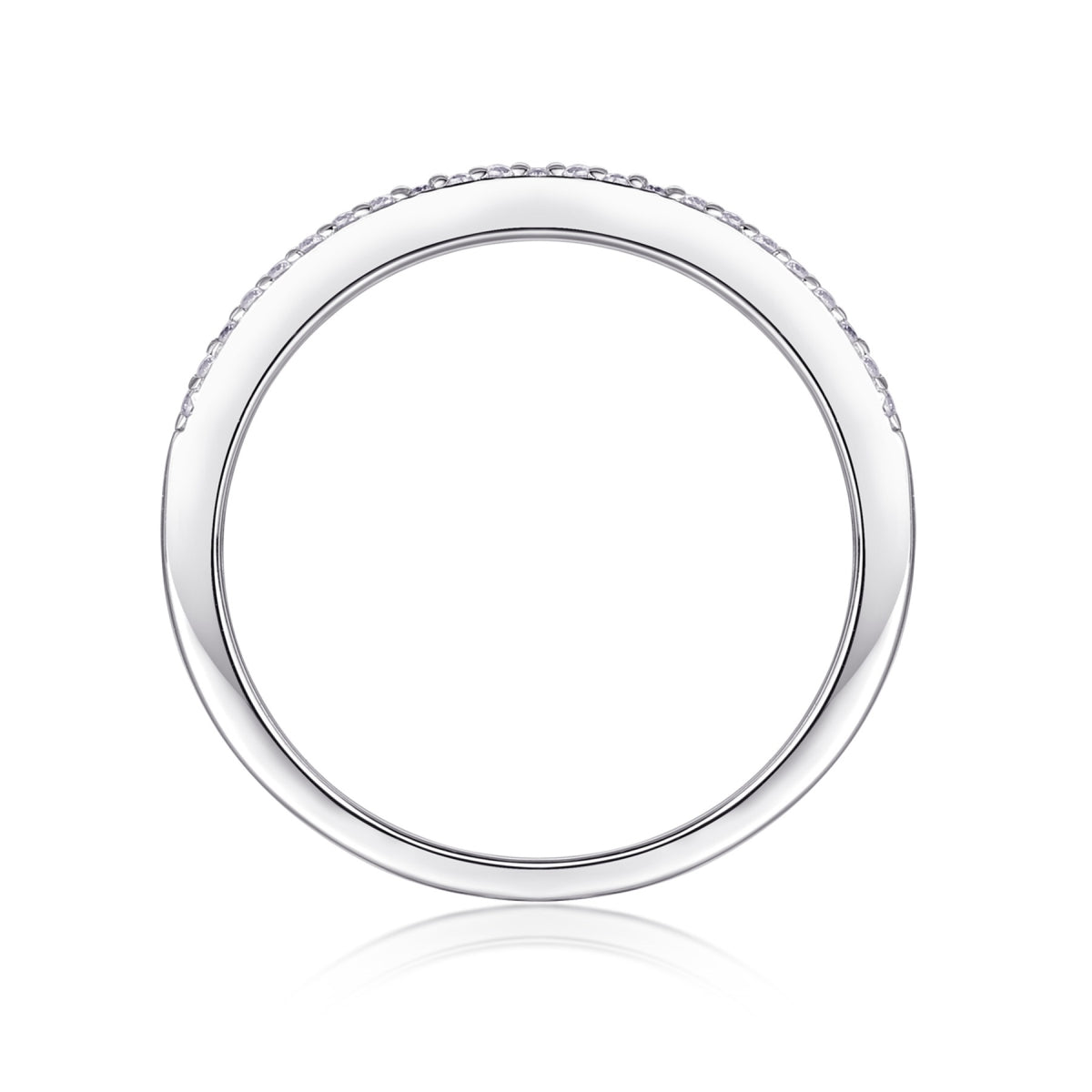 Idyll Moissanite Band Ring in Sterling Silver
