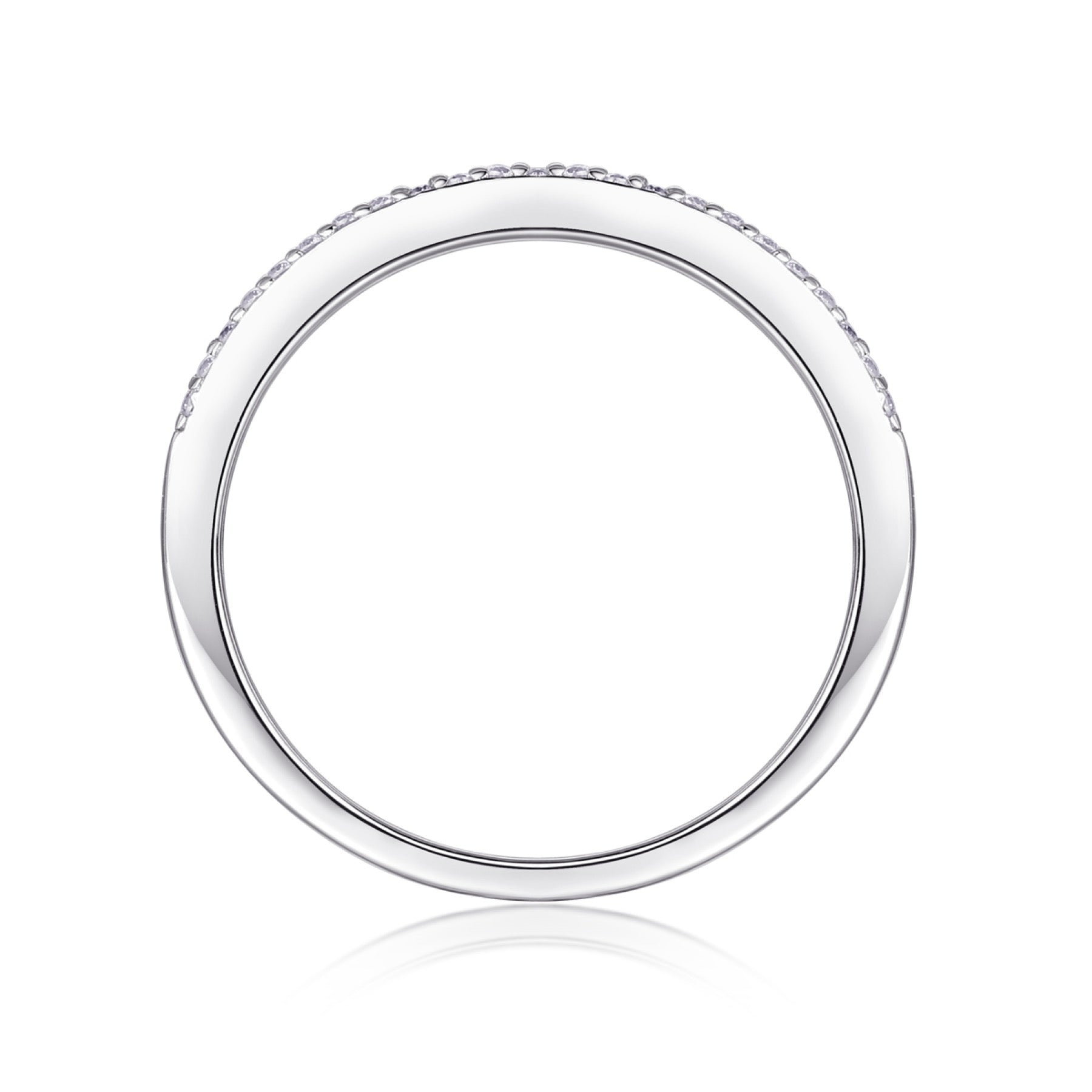 Idyll Moissanite Band Ring in Sterling Silver