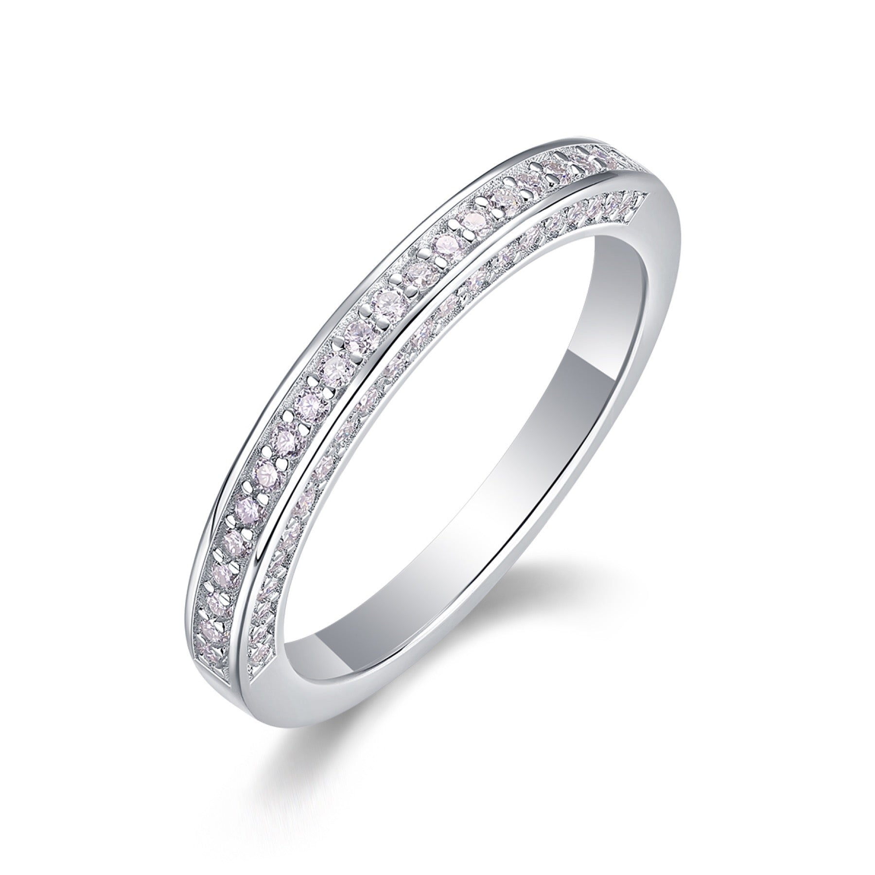 Reach Moissanite Band Ring in Sterling Silver