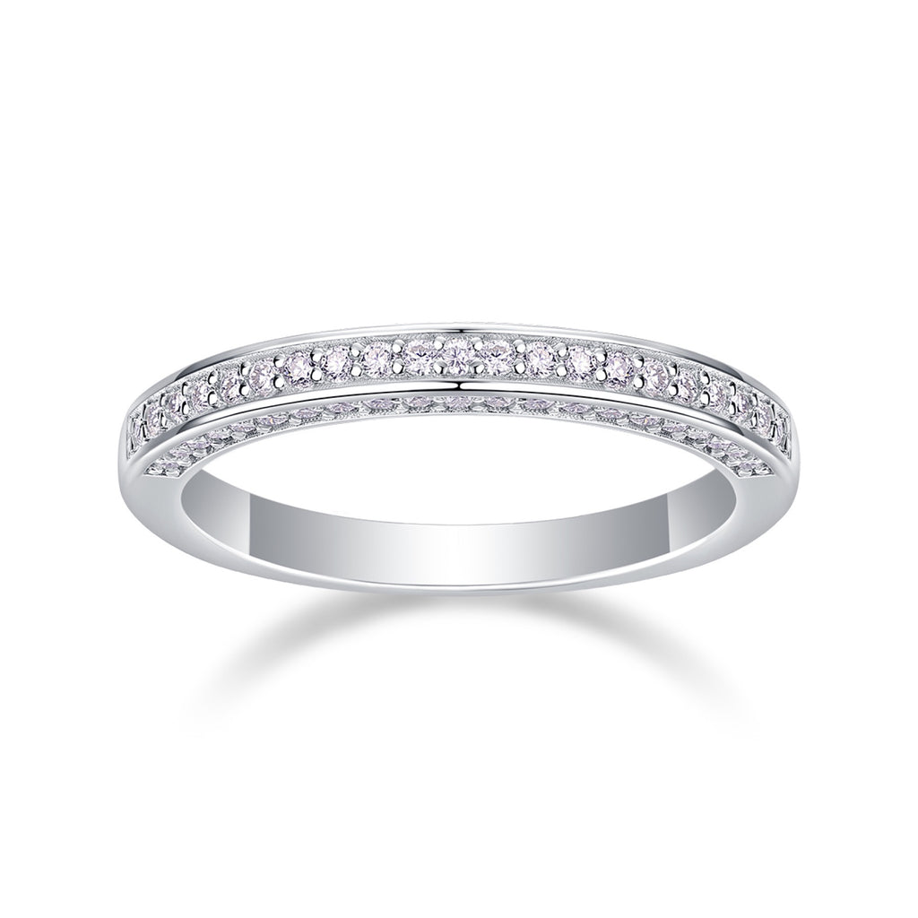 Reach Moissanite Band Ring in Sterling Silver