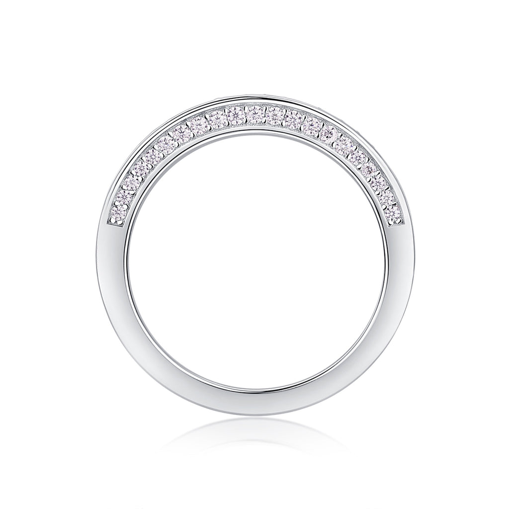 Reach Moissanite Band Ring in Sterling Silver