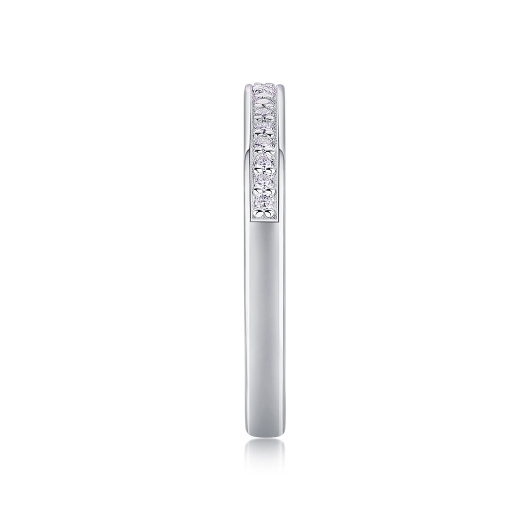 Reach Moissanite Band Ring in Sterling Silver