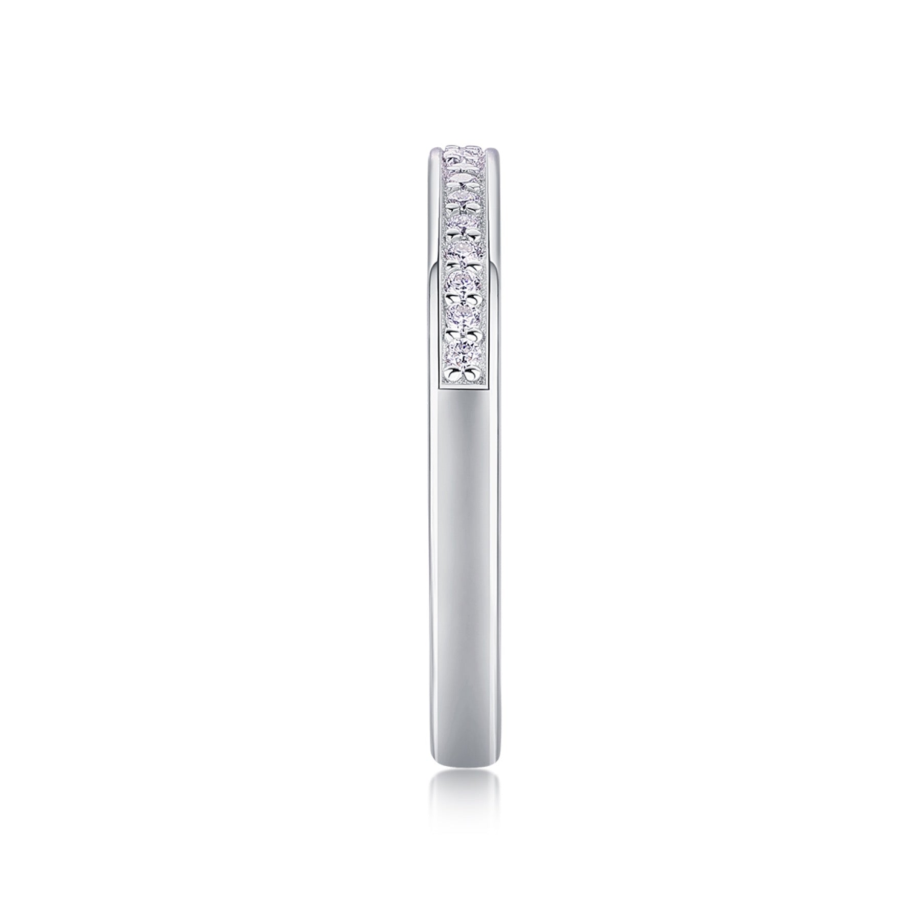 Reach Moissanite Band Ring in Sterling Silver