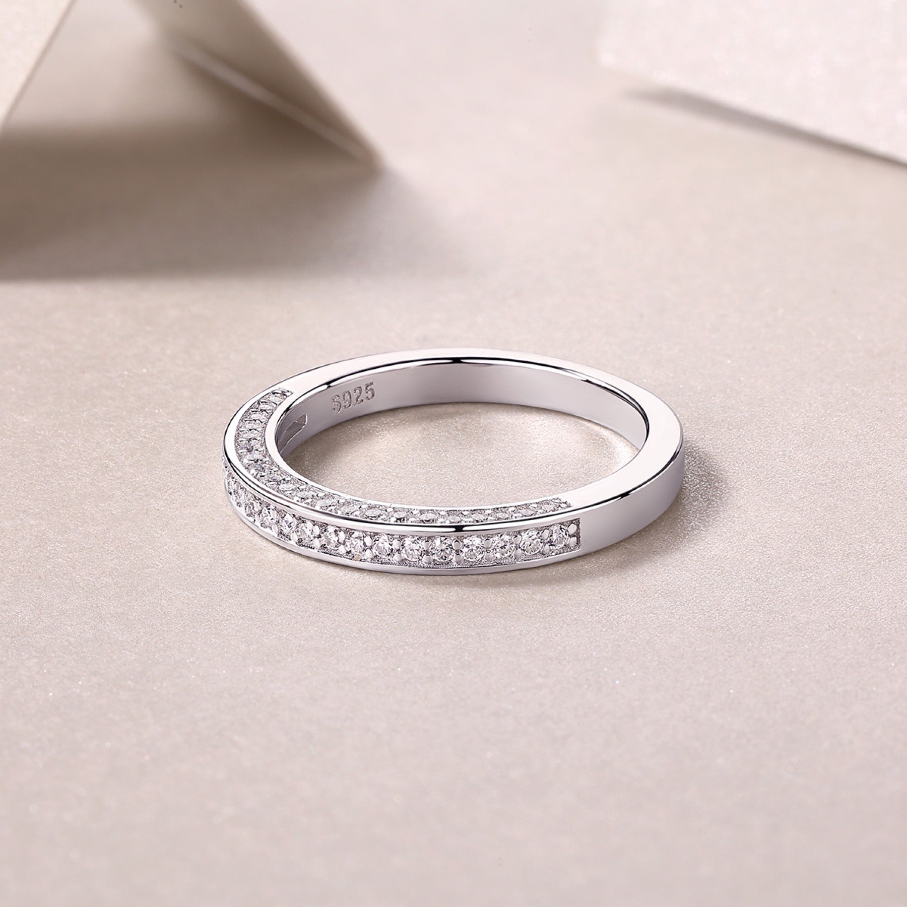 Reach Moissanite Band Ring in Sterling Silver