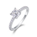 Awaken Cushion-Cut Moissanite Solitaire Ring in Sterling Silver