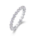 Freeze Moissanite Eternity Band Ring in Sterling Silver