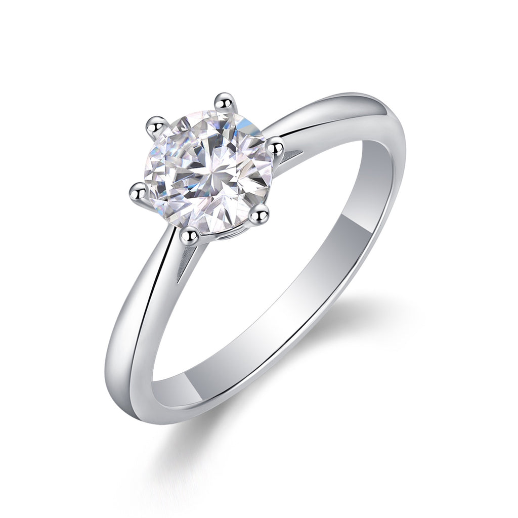 Wholehearted Moissanite Eternity Band Ring in Sterling Silver