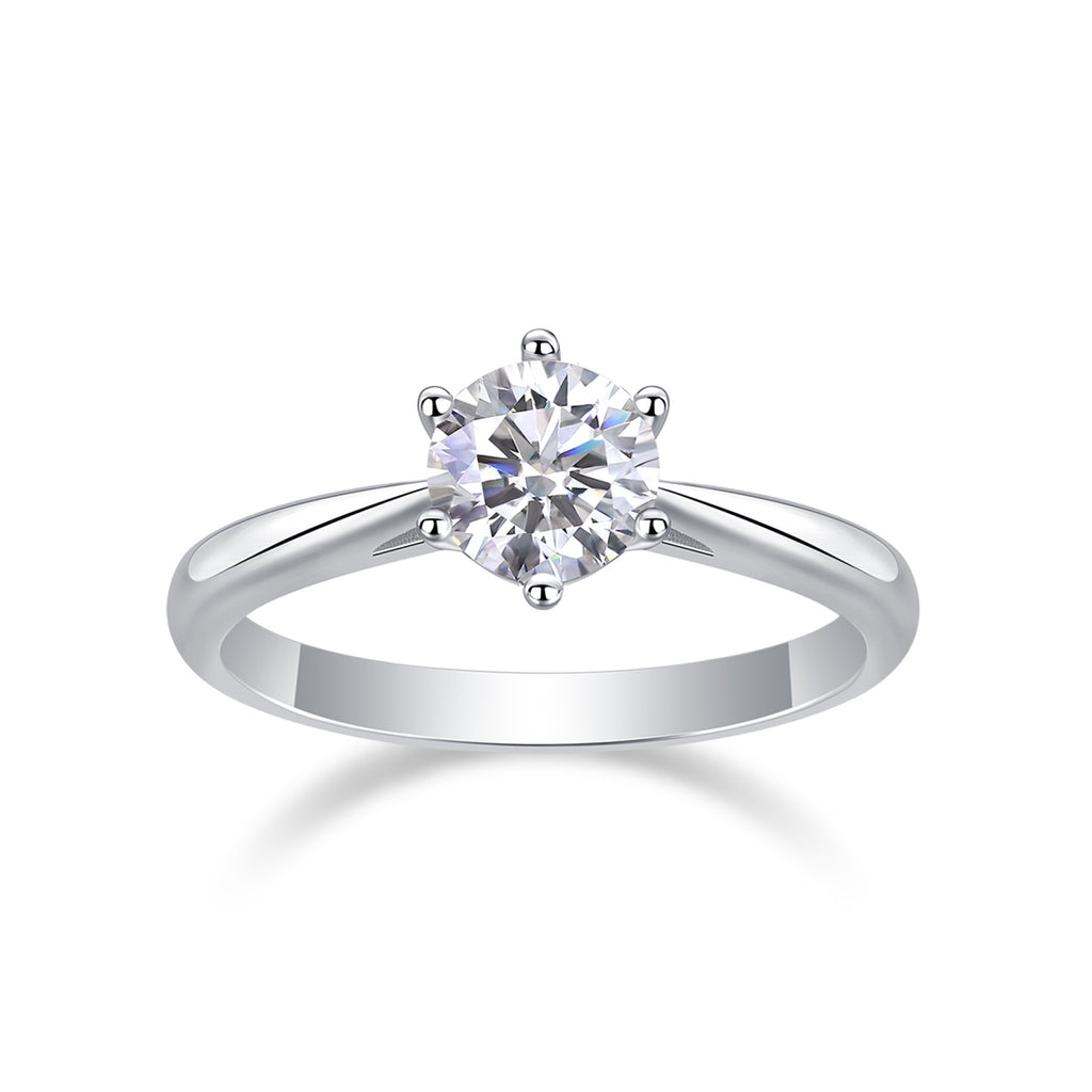 Wholehearted Moissanite Eternity Band Ring in Sterling Silver
