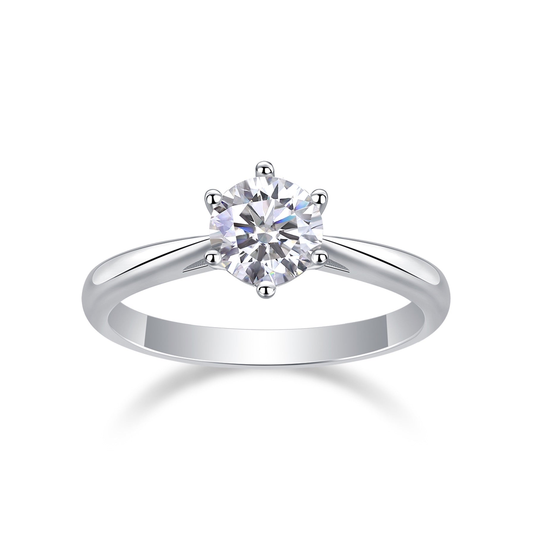 Wholehearted Moissanite Eternity Band Ring in Sterling Silver