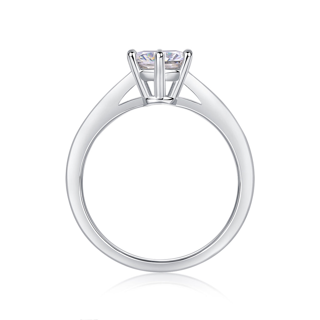 Wholehearted Moissanite Eternity Band Ring in Sterling Silver