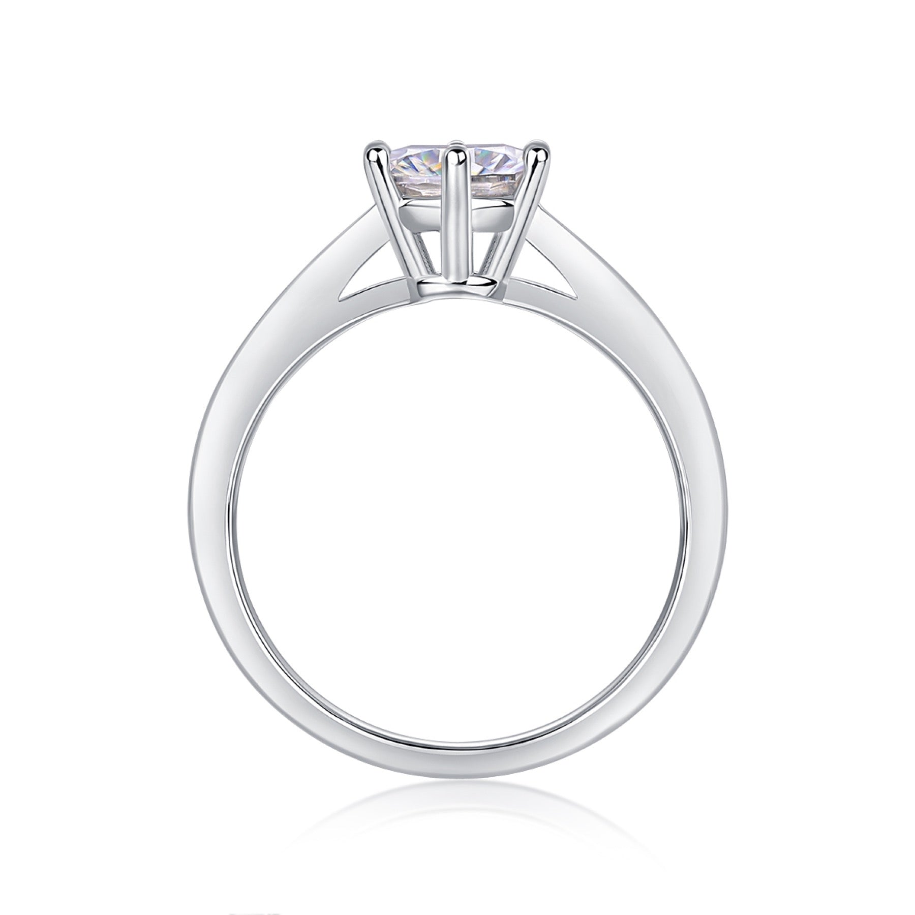 Wholehearted Moissanite Eternity Band Ring in Sterling Silver