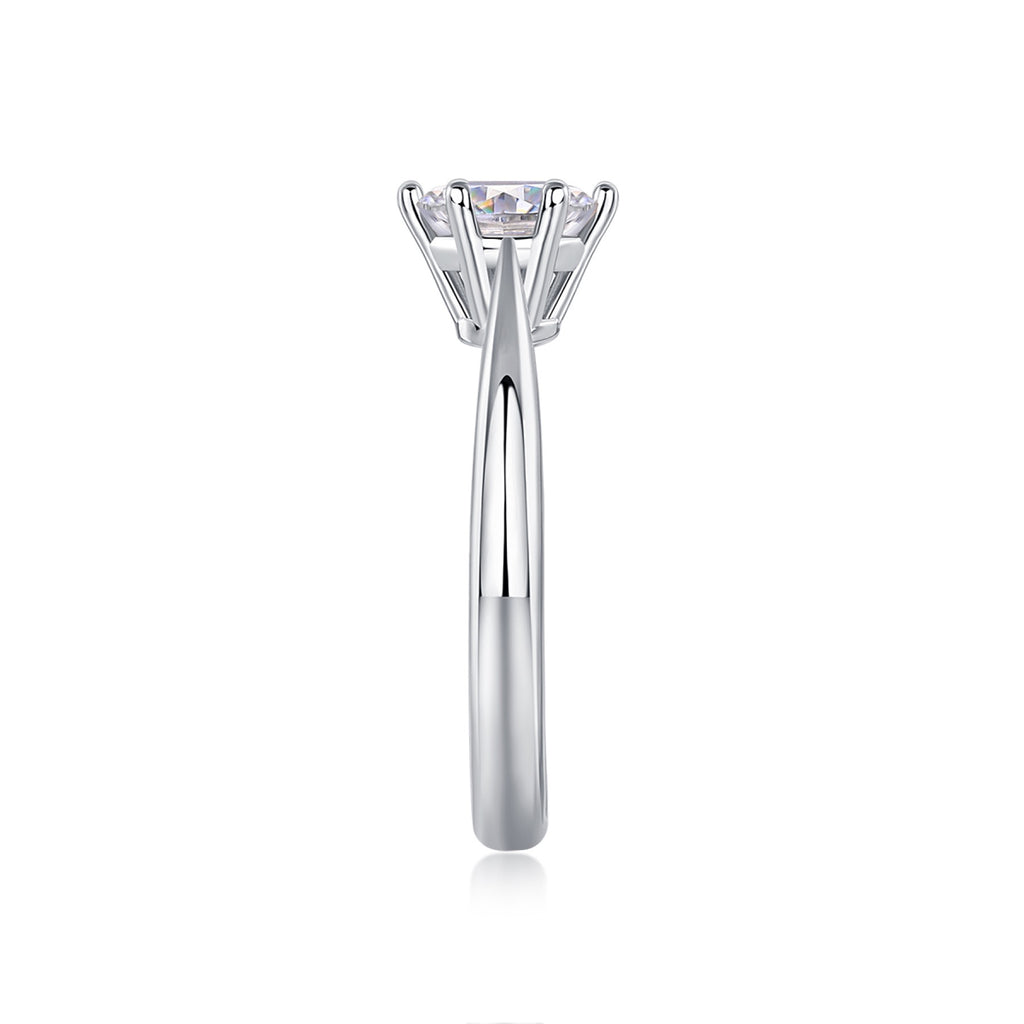 Wholehearted Moissanite Eternity Band Ring in Sterling Silver