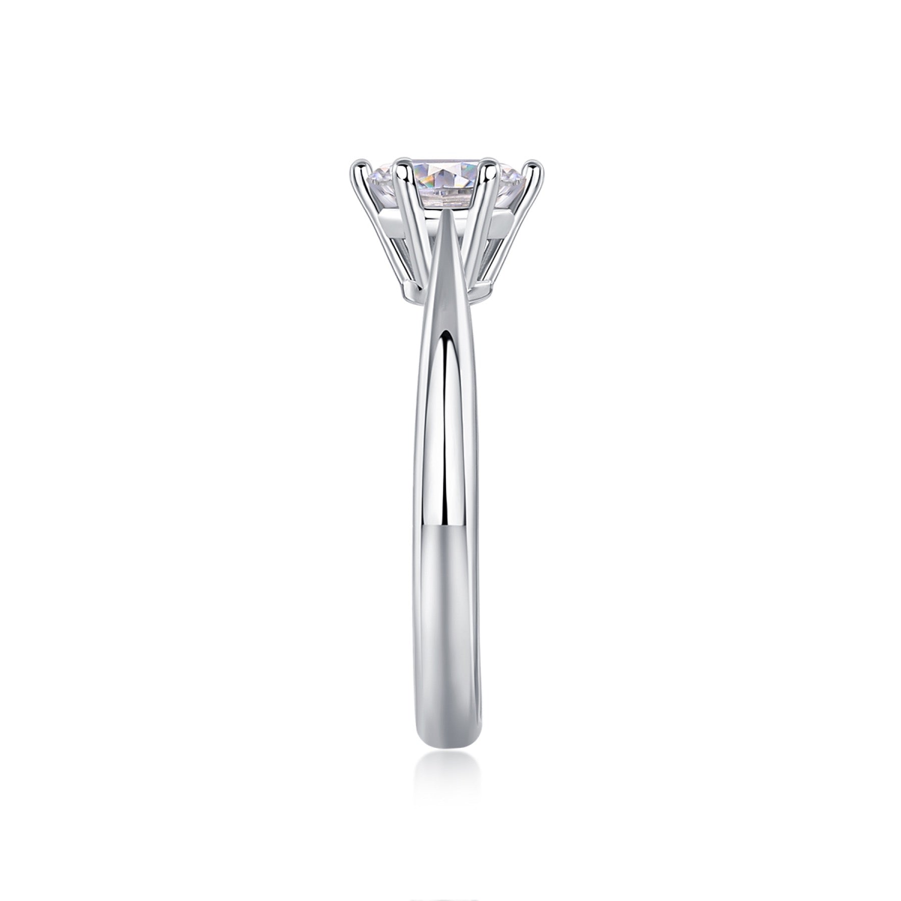 Wholehearted Moissanite Eternity Band Ring in Sterling Silver