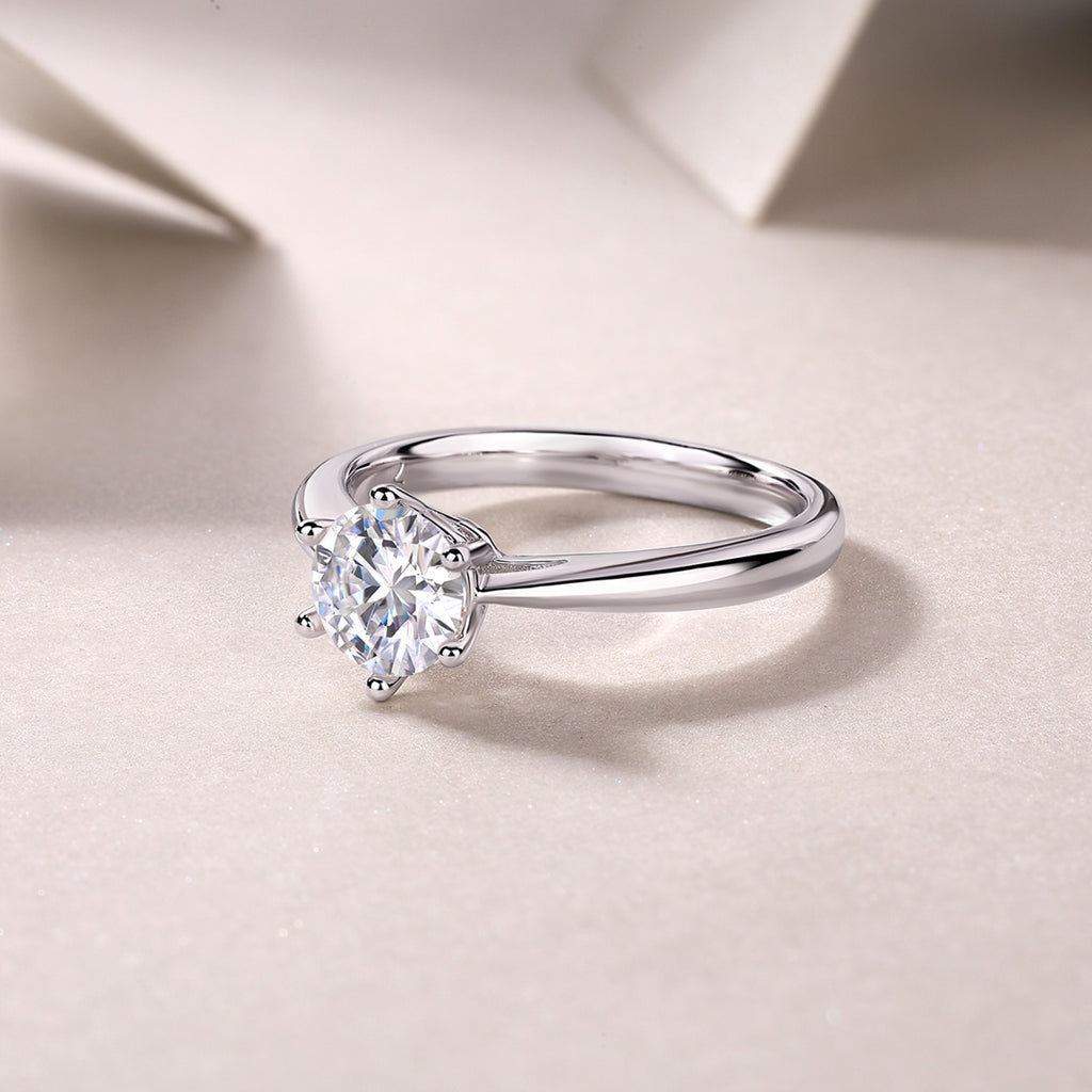 Wholehearted Moissanite Eternity Band Ring in Sterling Silver