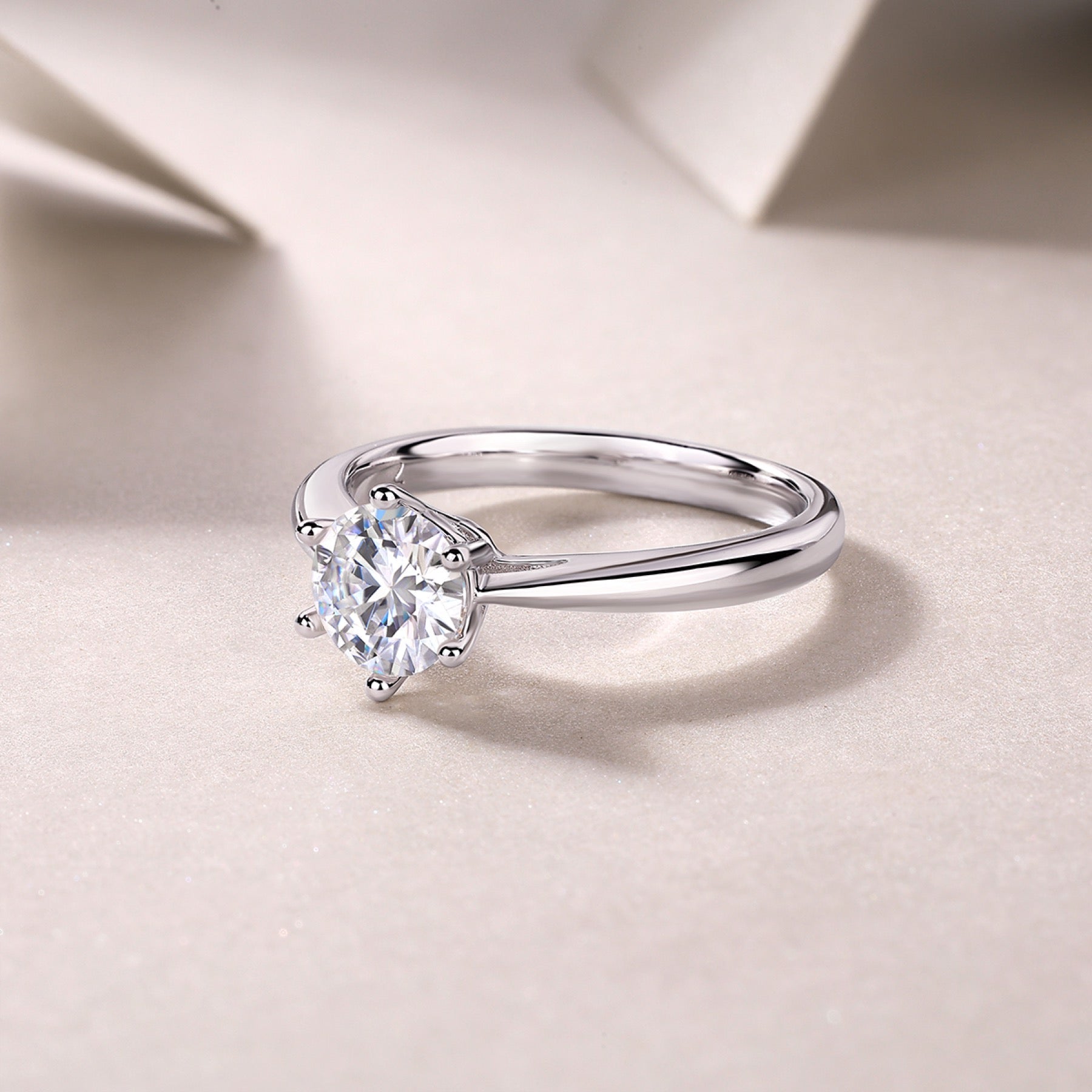Wholehearted Moissanite Eternity Band Ring in Sterling Silver