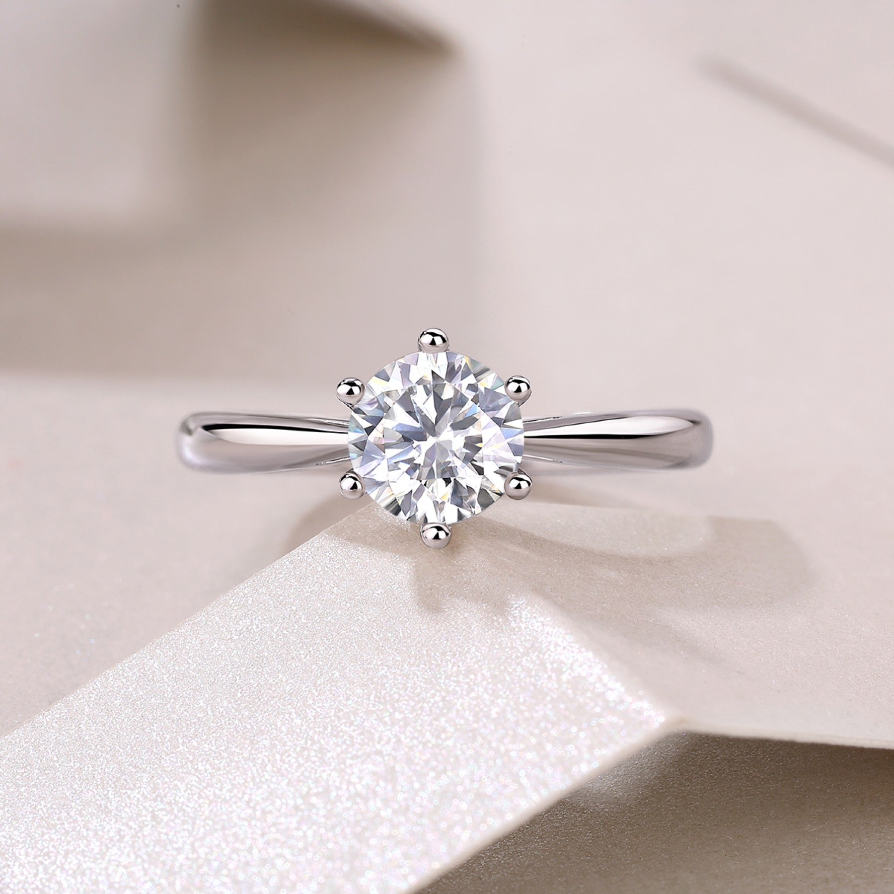 Wholehearted Moissanite Eternity Band Ring in Sterling Silver
