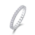 Wishes Moissanite Eternity Band Ring in Sterling Silver