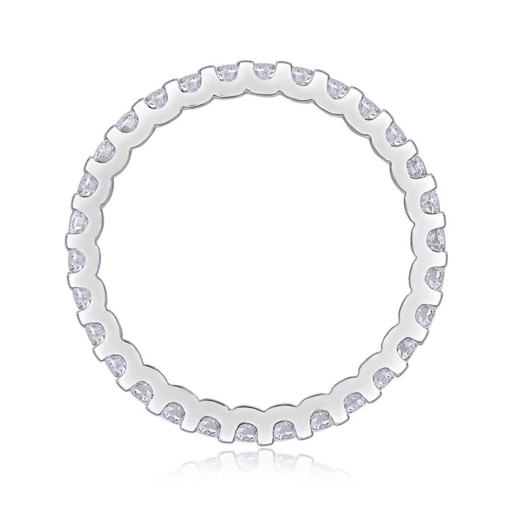 Wishes Moissanite Eternity Band Ring in Sterling Silver