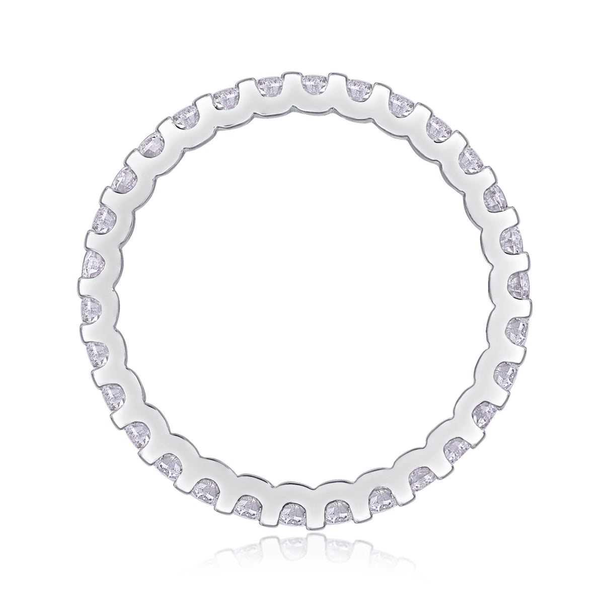 Wishes Moissanite Eternity Band Ring in Sterling Silver