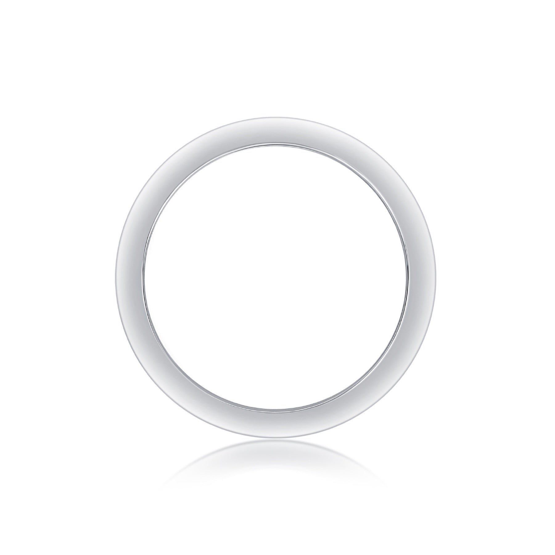 Verdant Moissanite Band Ring in Sterling Silver