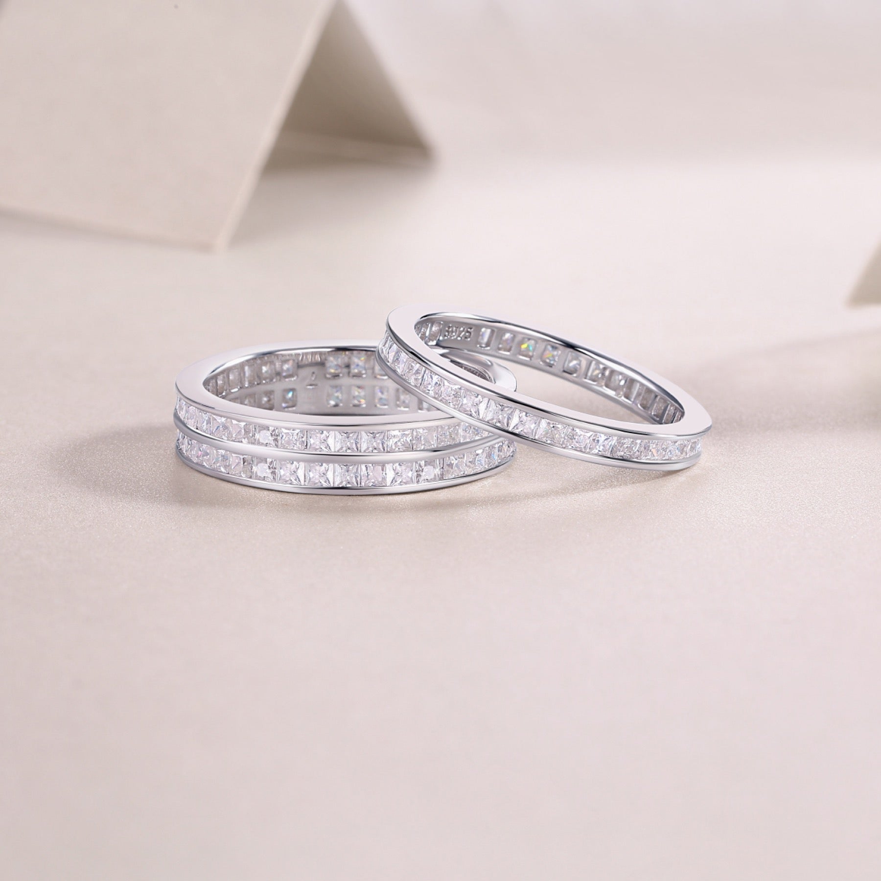 Verdant Moissanite Band Ring in Sterling Silver