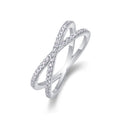 Intertwine Moissanite Band Ring in Sterling Silver