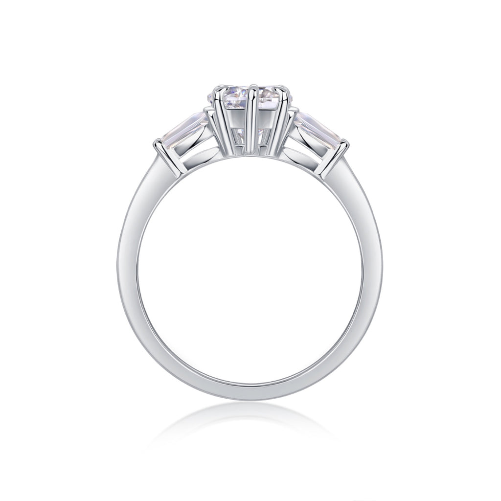 Heartborn Heart-Cut Moissanite Solitaire Ring in Sterling Silver