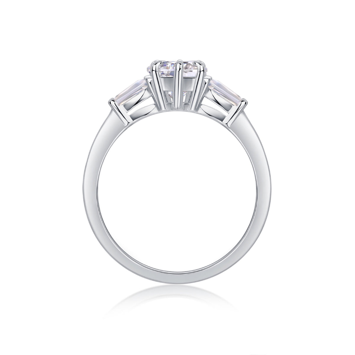 Heartborn 1 Carat Heart-Cut Moissanite Solitaire Ring in Sterling Silver