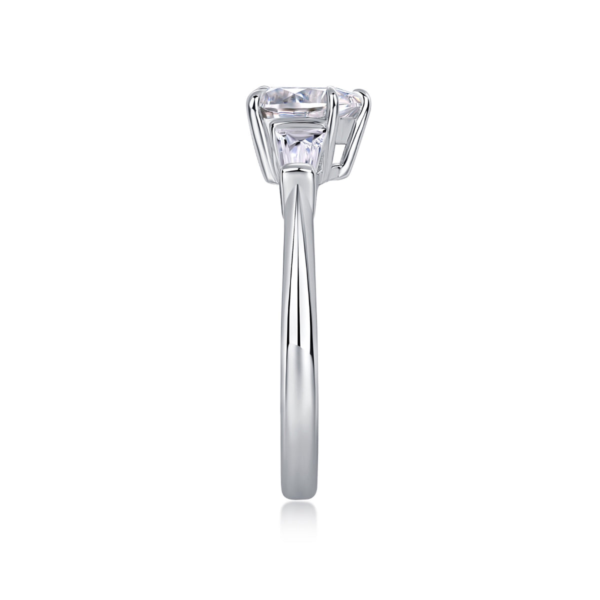 Heartborn 1 Carat Heart-Cut Moissanite Solitaire Ring in Sterling Silver