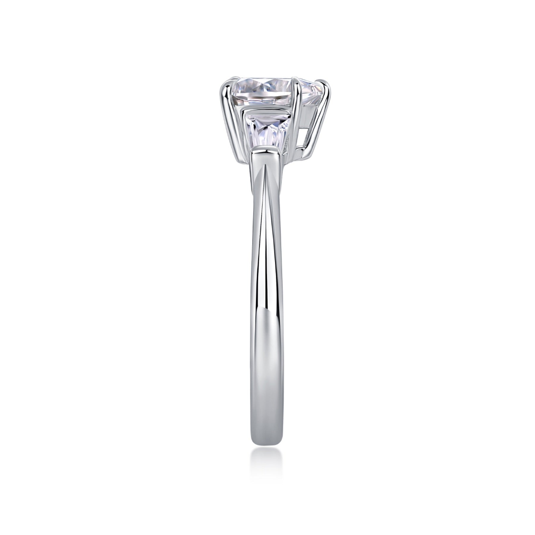 Heartborn Heart-Cut Moissanite Solitaire Ring in Sterling Silver