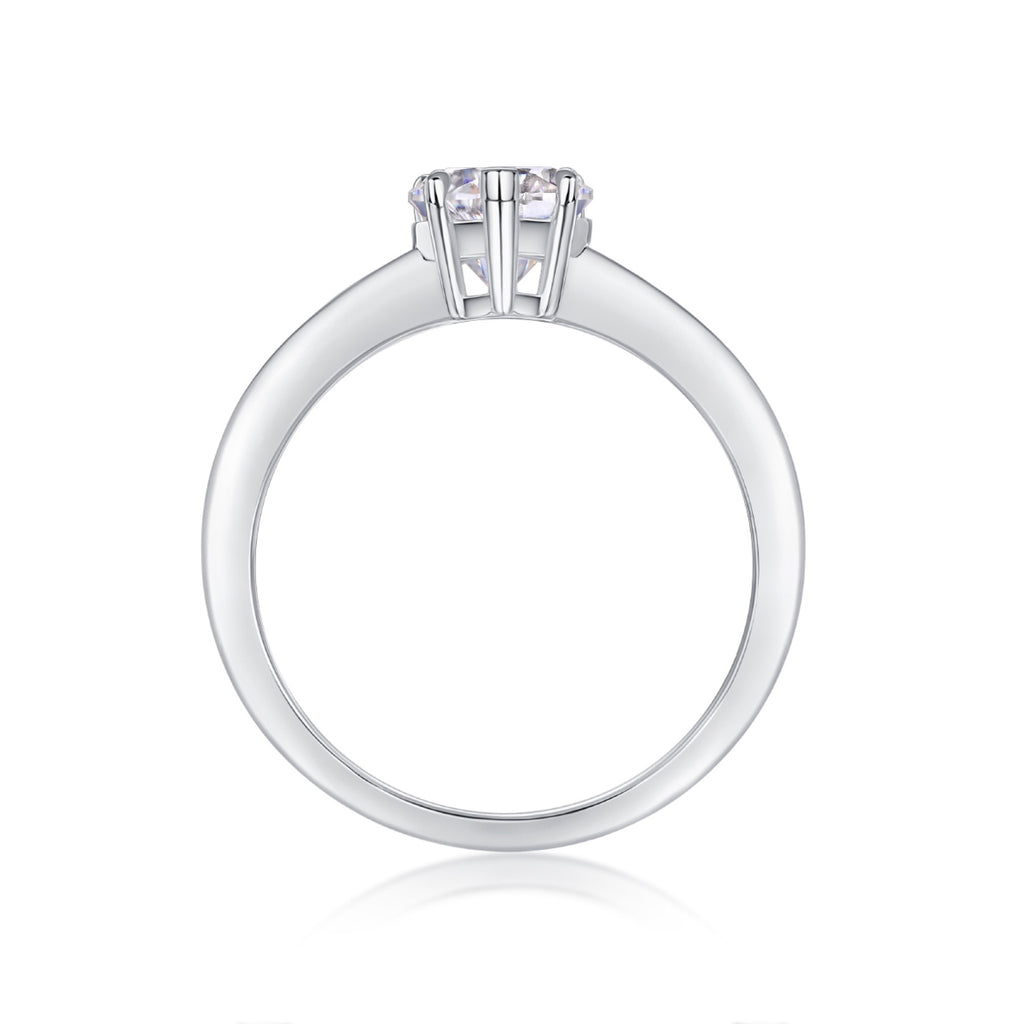 Promise Heart-Cut Moissanite Solitaire Ring in Sterling Silver