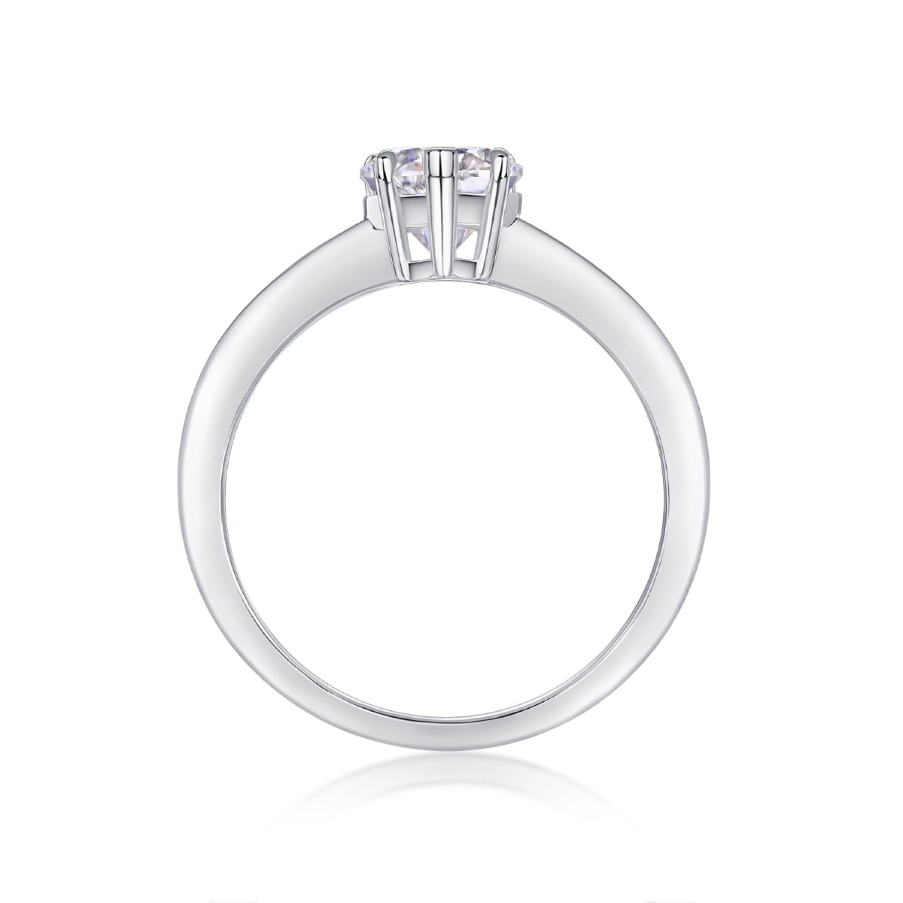 Promise Heart-Cut Moissanite Solitaire Ring in Sterling Silver