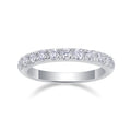 Wayfarer Moissanite Eternity Band Ring in Sterling Silver