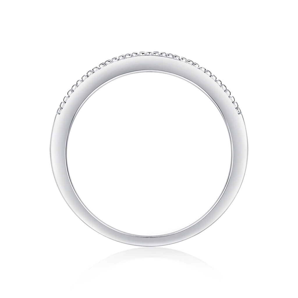 Resonance Moissanite Band Ring in Sterling Silver