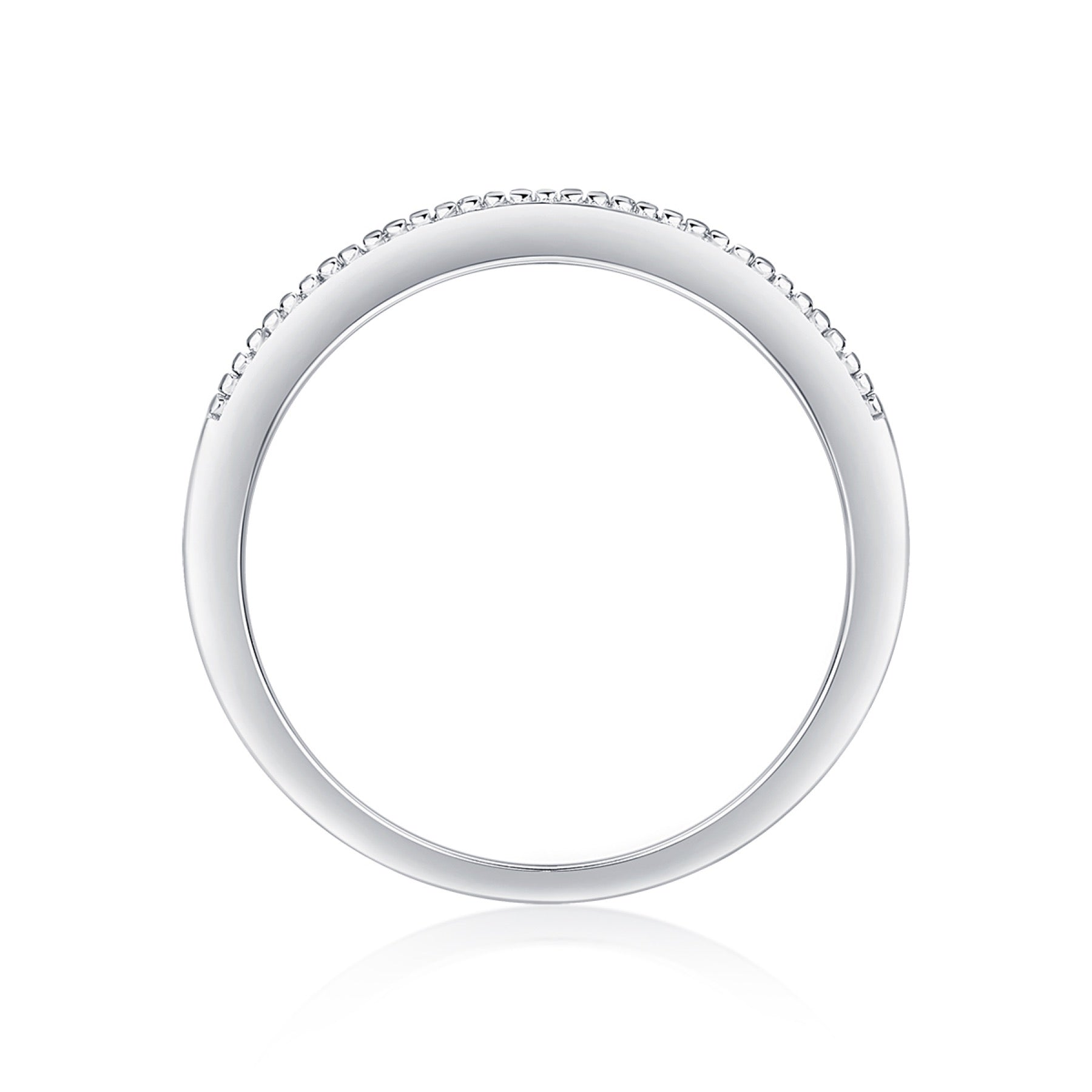 Resonance Moissanite Band Ring in Sterling Silver