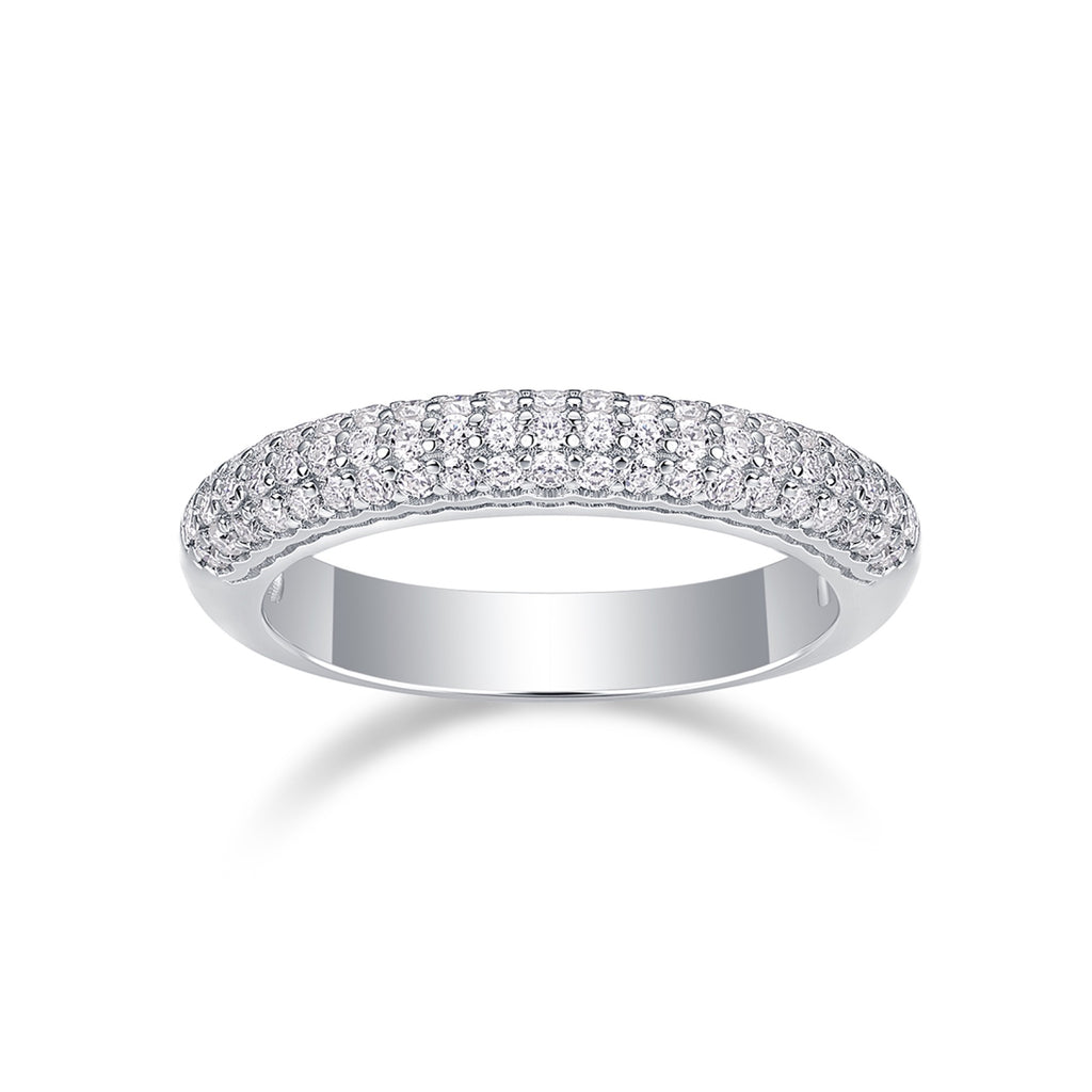 Lightyear Moissanite Band Ring in Sterling Silver
